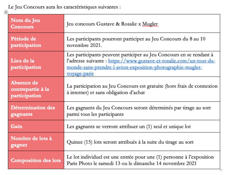 2. CARACTERISTIQUES DU JEU CONCOURS