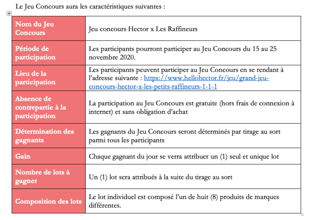 2. CARACTERISTIQUES DU JEU CONCOURS